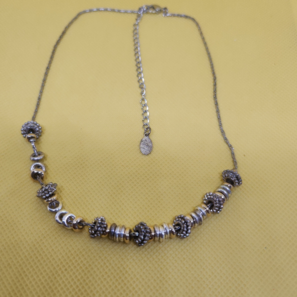 Elegant Silver Beaded Necklace